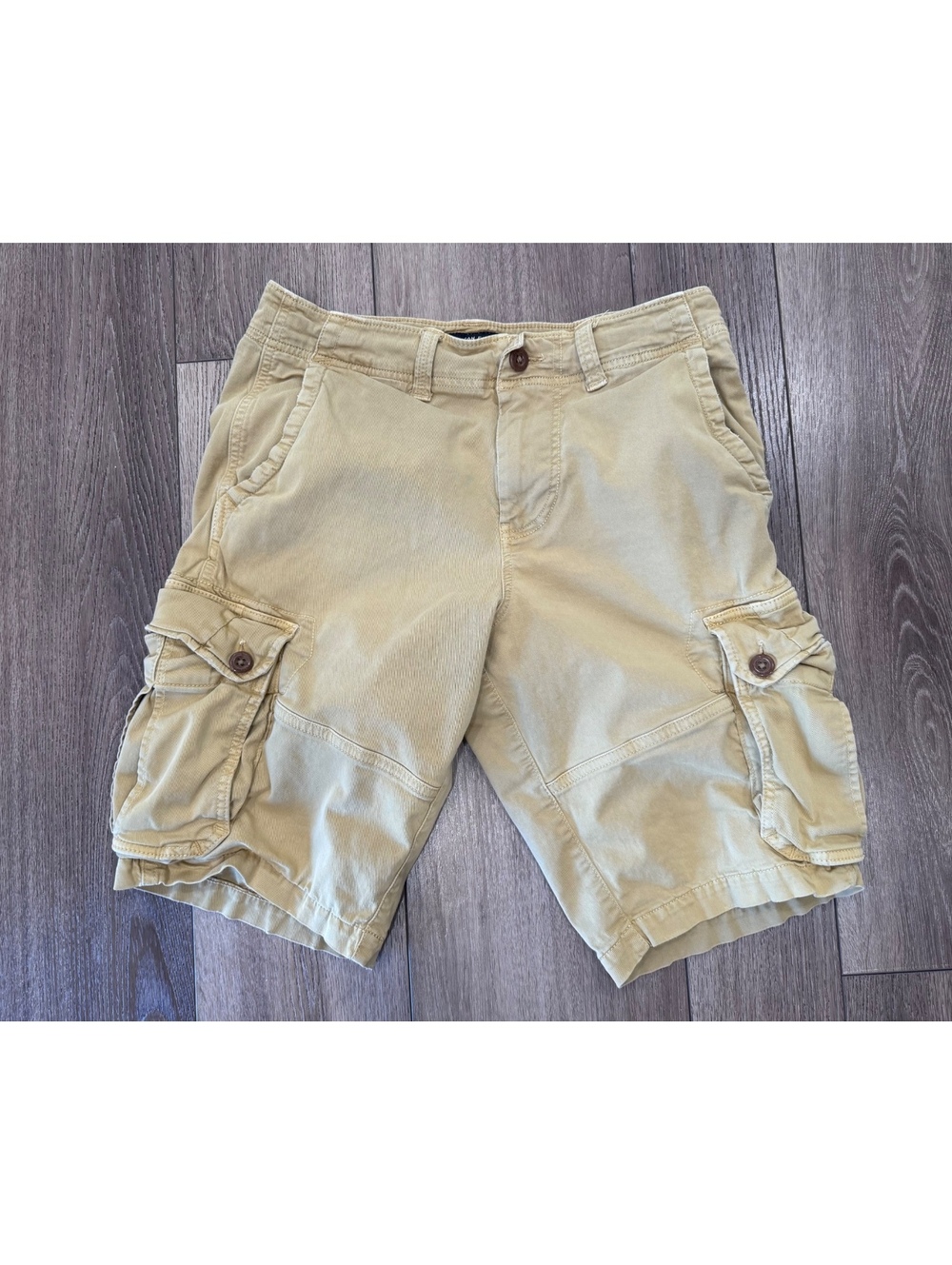 American Eagle Extreme Flex Khaki Cargo Shorts - Longer Length